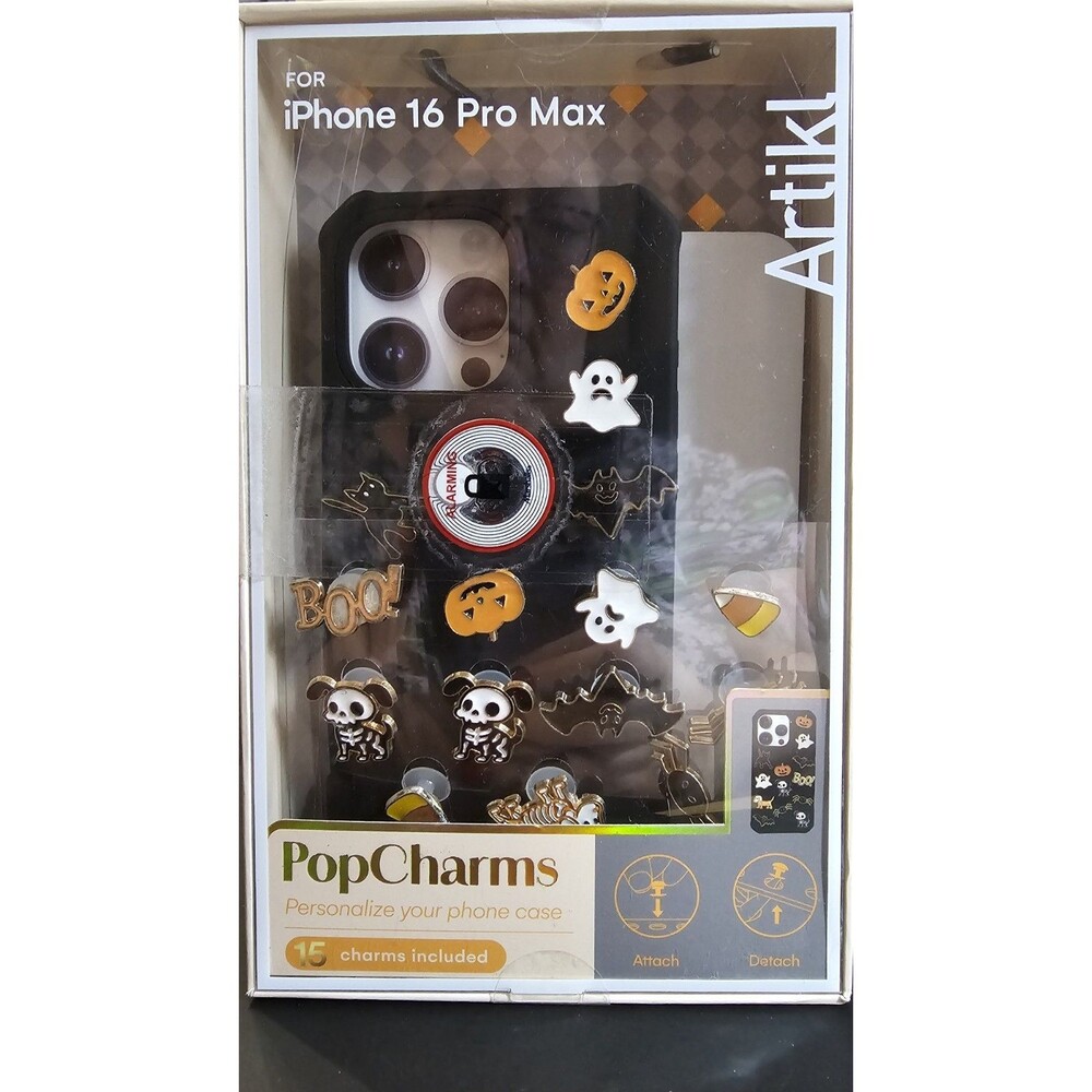 Artikl PopCharms Halloween iPhone 16 Pro Max Back Case + 15 Charms